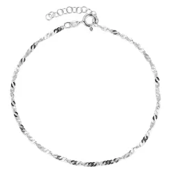 enkelbandje in zilver 24 + 3 cm x 