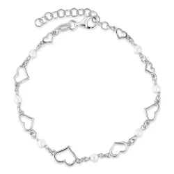 hart armband in zilver