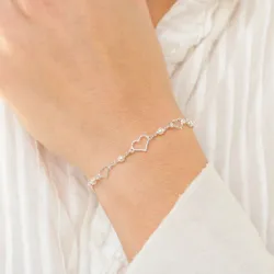 hart armband in zilver