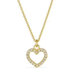hart ketting in verguld sterlingzilver