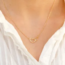hart ketting in verguld sterlingzilver