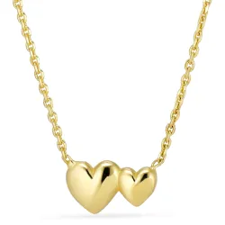 hart ketting in verguld sterlingzilver