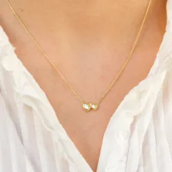 hart ketting in verguld sterlingzilver