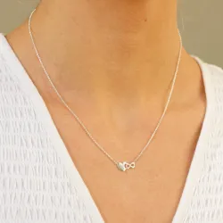 hart infinity ketting in zilver