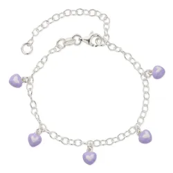 hart kinder armband in zilver