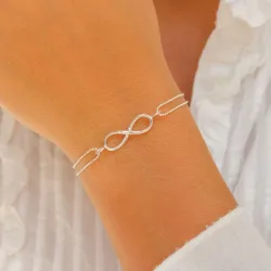 infinity armband in zilver