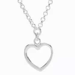 hart hanger met ketting in zilver