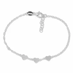 klein hart armband in zilver