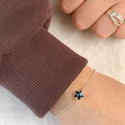 ster kristal armband in zilver