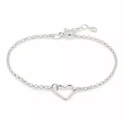 Goedkoop hart armband in zilver