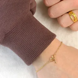 dolfijn armband in verguld sterlingzilver