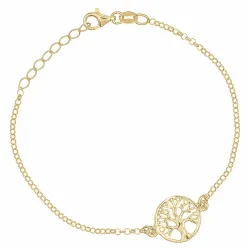 boom van het leven armband in verguld sterlingzilver