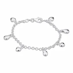 armband in zilver met hartjes hanger in zilver