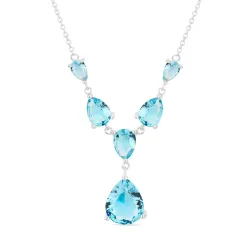 druppel ankerketting in zilver met hanger in zilver