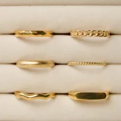 gedraaide ring in verguld sterlingzilver