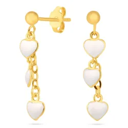 Hart oorbellen in verguld sterlingzilver