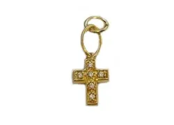 kruis hanger in verguld sterlingzilver