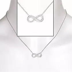 oneindigheidsteken ankerketting in zilver met infinity hanger in zilver