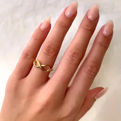 infinity ring in verguld sterlingzilver