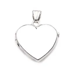 hart medaillon in zilver