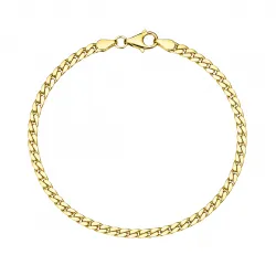BNH pantserarmband in verguld sterlingzilver 18,5 cm x 2,7 mm