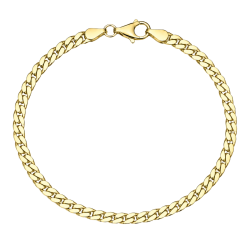 BNH pantserarmband in verguld sterlingzilver 18,5 cm x 4,0 mm