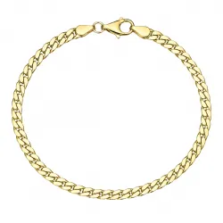 BNH pantserarmband in verguld sterlingzilver 18,5 cm x 4,0 mm