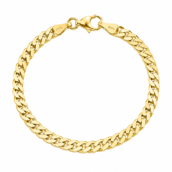 BNH pantserarmband in verguld sterlingzilver 18,5 cm x 5,4 mm