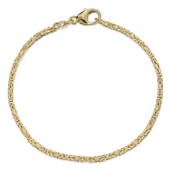 koning armband in 14 karaat goud 17 cm x 1,8 mm