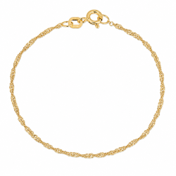 BNH singapore armband in 14 karaat goud 18,5 cm x 1,5 mm
