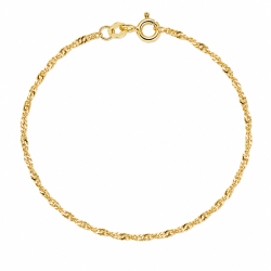 BNH singapore armband in 8 karaat goud 18,5 cm x 1,5 mm