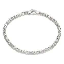 koning armband in zilver 17 cm x 2,8 mm