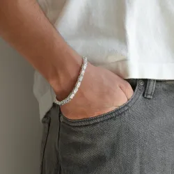 koning armband in zilver 17 cm x 4,8 mm
