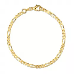 figaro armband in 8 karaat goud 21 cm x 3,4 mm