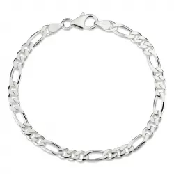 figaro armband in zilver 18,5 cm x 4,6 mm