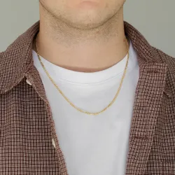 figaro ketting in verguld sterlingzilver 50 cm x 2,8 mm