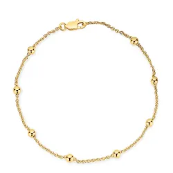 BNH Anker ronde armband M. bolletje in 8 karaat goud 17 cm x 1,3 mm