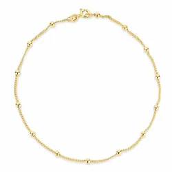 BNH pantser enkelbandje M. bolletje in verguld sterlingzilver 26 cm x 1,3 mm