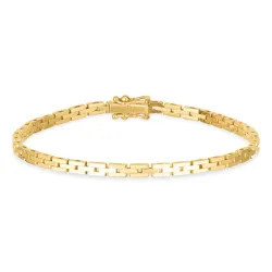 BNH Schakelarmband in 14 karaat goud 14,5 cm x 3,0 mm