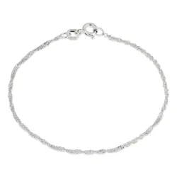 BNH singapore armband in zilver 18,5 cm x 1,5 mm