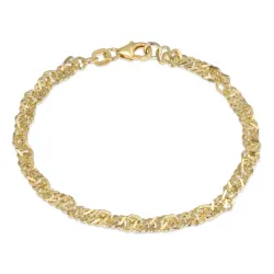 BNH singapore armband in verguld sterlingzilver 17 cm x 3,5 mm