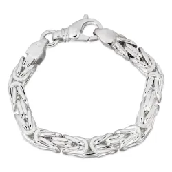 koning armband in zilver 17 cm x 6,8 mm