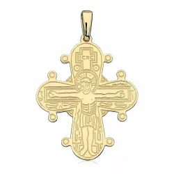 29 x 35 mm dagmarkruis in verguld sterlingzilver - Amoré