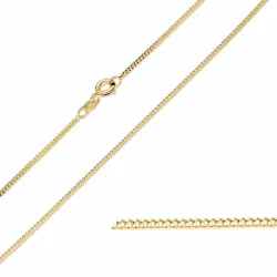 eenvoudige BNH pantserketting in 8 karaat goud 55 cm x 1,3 mm