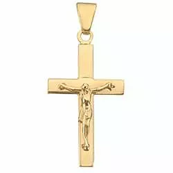 breed Jezus BNH kruis in 8 karaat goud