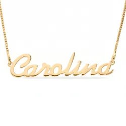 Naamkettingen met hanger in verguld zilver - My Letter