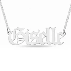 elegant naamkettingen in zilver - My Letter