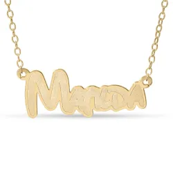 Naamkettingen met hanger in 9 karaat goud - My Letter