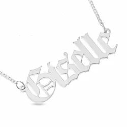 elegant naamkettingen in zilver - My Letter
