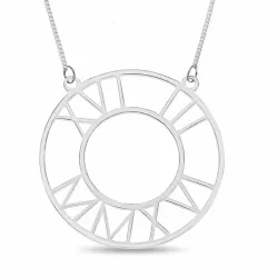rond Naamkettingen met hanger in zilver - My Letter